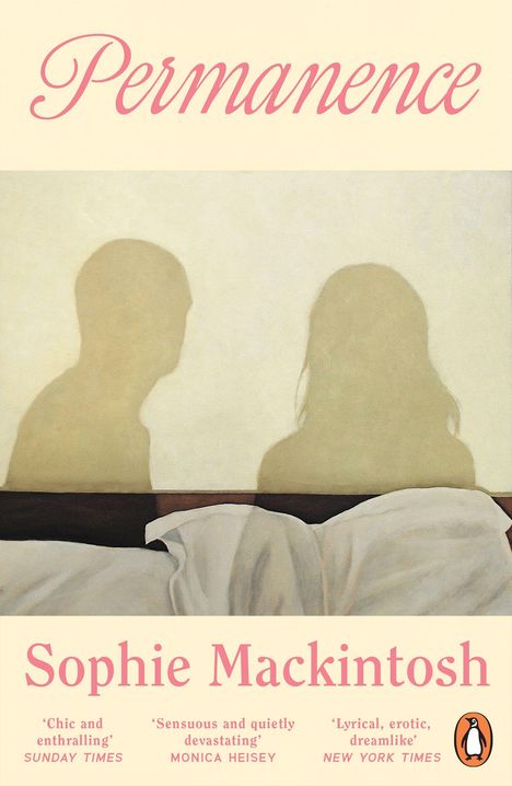 „Permanence“ steht oben in rosa Schreibschrift. „Sophie Mackintosh“ unten. Schatten eines Paars über einem Bett.