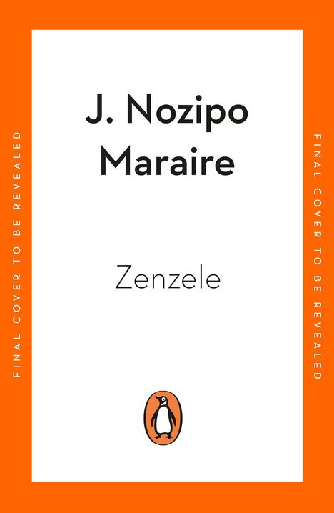 Text: J. Nozipo Maraire, Zenzele. Orange Rahmen, Pinguin-Logo in einem Kreis.