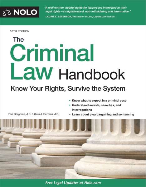 Paul Bergman: Criminal Law Handbk 16/E, Buch