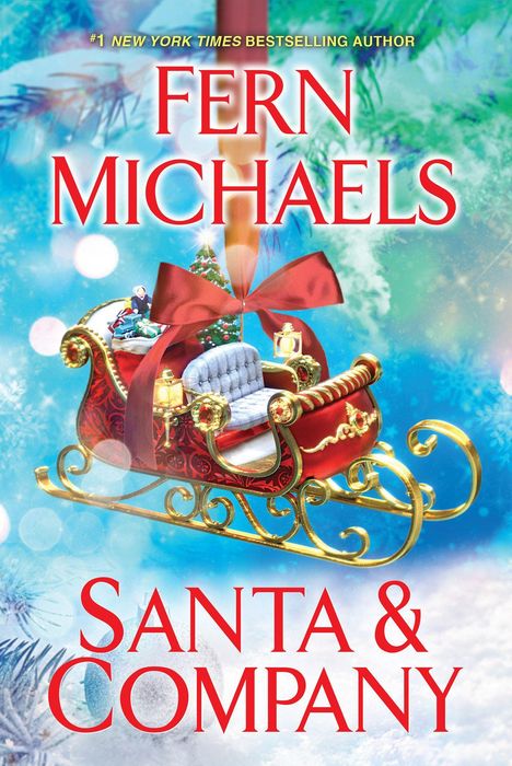 Cover to be revealed soon! 
SANTA AND COMPANY 
by Fern Michaels 
Weiße Schrift auf schwarzem Hintergrund, unten ein Logo.