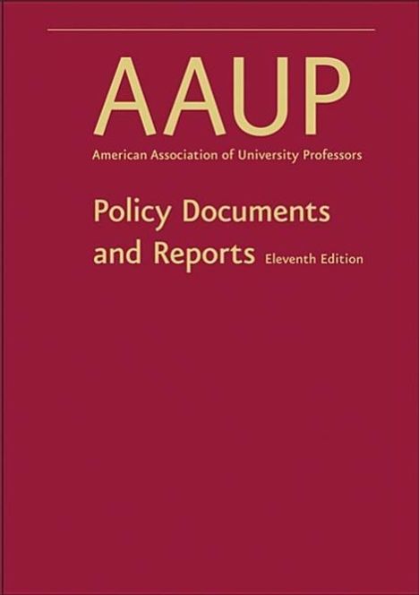 Aaup: Policy Documents and Reports, Buch