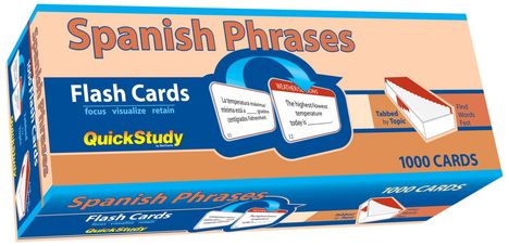 Joseph Levy: Spanish Phrases Flash Cards (1000 Cards), Diverse