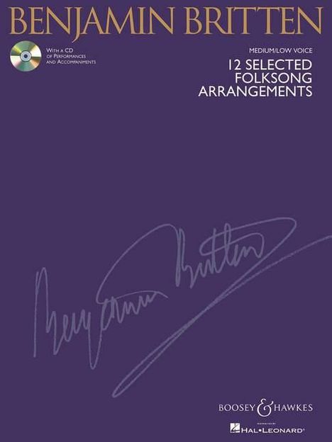 Benjamin Britten: 12 Selected Folksong Arrangements Book/Online Audio, Noten