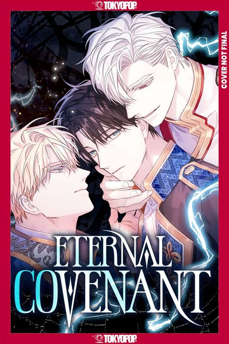 "ETERNAL COVENANT" steht auf der Illustration. Drei stilisierte Figuren, eine hält die Hand einer anderen Figur elegant.