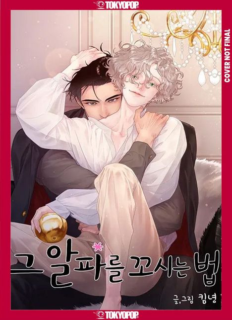 TEXTE: "Cover Not Final", "Tokyopop".  
Illustration von zwei Personen in enger Umarmung unter einem Kronleuchter.