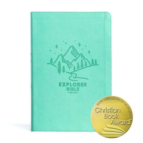 Csb Bibles By Holman: CSB Explorer Bible for Kids, Light Teal Mountains Leathertouch: Placing God's Word in the Middle of God's World, Buch
