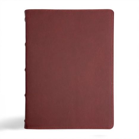 Csb Bibles By Holman: CSB Verse-By-Verse Reference Bible, Holman Handcrafted Collection, Marbled Burgundy Premium Calfskin, Buch