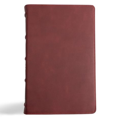 Csb Bibles By Holman: CSB Single-Column Personal Size Bible, Holman Handcrafted Collection, Premium Marbled Burgundy Calfskin, Buch