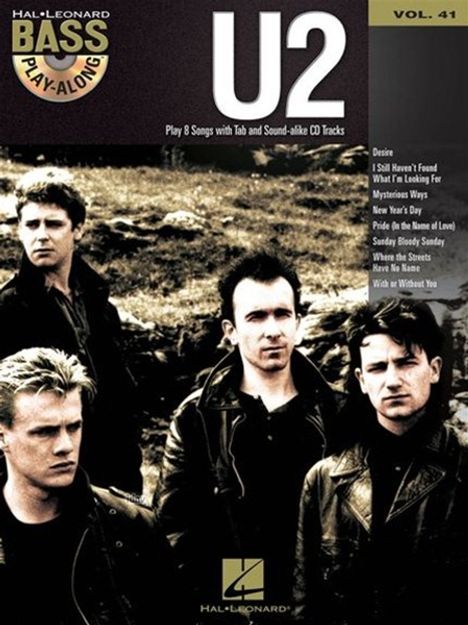 U2: Bass Play-Along Volume 41: U2, Noten