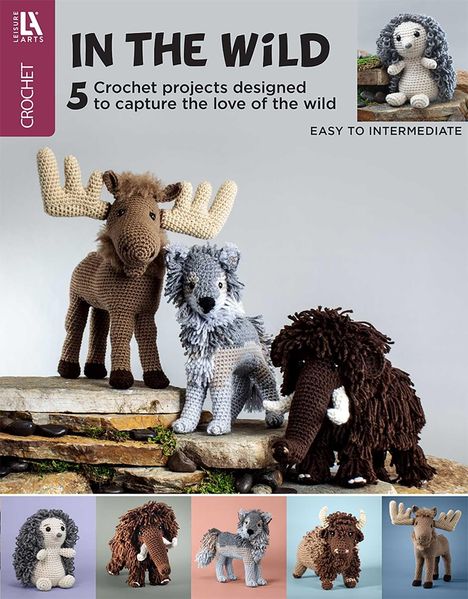 "In the Wild: 5 Crochet projects to capture the love of the wild. Easy to intermediate." Tiere aus Häkelgarn.