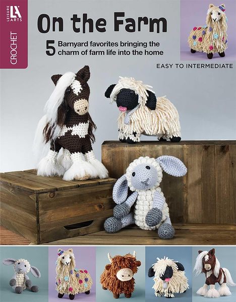 "On the Farm: 5 Barnyard favorites bringing the charm of farm life into the home. EASY TO INTERMEDIATE." Häkeltierfiguren.
