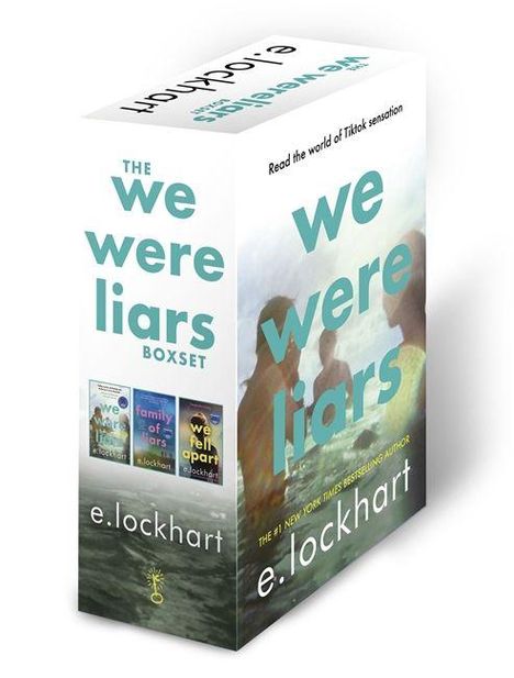 Boxset "We Were Liars" von e. lockhart, mit drei Buchcovern, Aufschrift: "Read the world of TikTok sensation". 