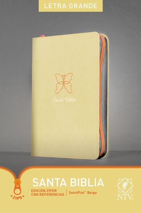 Santa Biblia Ntv, Edición Zíper Con Referencias, Letra Grande (Sentipiel, Beige, Índice), Buch