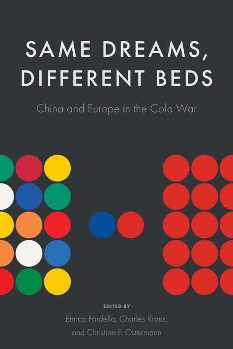 "Same Dreams, Different Beds: China and Europe in the Cold War." Bunte Kreise in zwei Gruppen angeordnet.