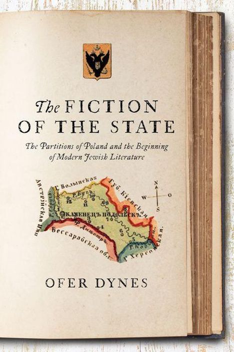 "The Fiction of the State" von Ofer Dynes. Oben Adler-Wappen, unten Karte von Polen mit Himmelsrichtungen.
