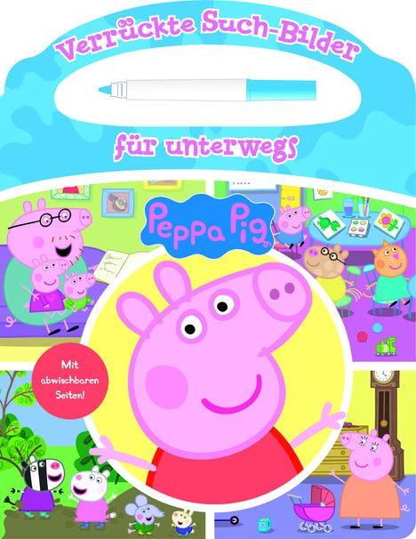 Peppa Pig - Verrückte Such-Bilder für unterwegs - Wimmelbuch - Pappbilderbuch mit Stift und abwischbaren Seiten ab 3 Jahren - Peppa Wutz, Buch
