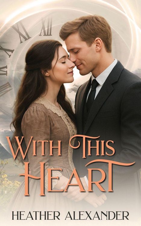"WITH THIS HEART" und "HEATHER ALEXANDER" stehen in großen Buchstaben. Ein Paar steht eng beisammen.