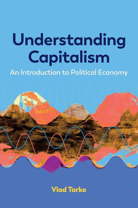 „Understanding Capitalism: An Introduction to Political Economy“ von Vlad Tarko. Abstrakte Formen in lebhaften Farben.
