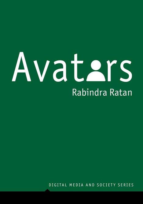 Text: "Avatars Rabindra Ratan" und "Digital Media and Society Series". Grüner Hintergrund mit stilisiertem Avatar-Logo.