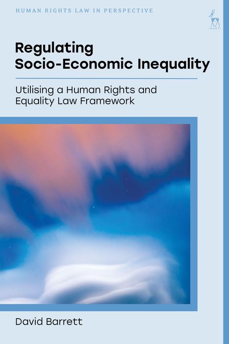 Titel: "Regulating Socio-Economic Inequality". Blaues abstraktes Bild, Autor: David Barrett.