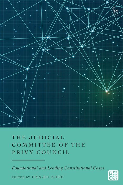 "The Judicial Committee of the Privy Council" Buchdeckel mit Netz aus verbundenen Punkten und einem Open Access Logo.
