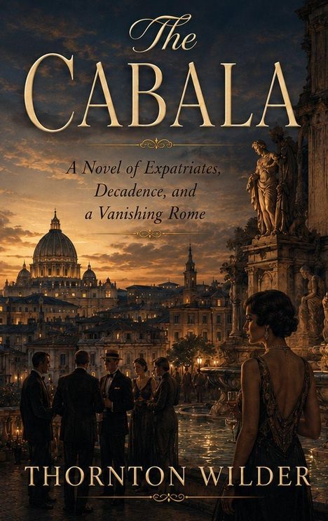 "The Cabala: A Novel of Expatriates, Decadence, and a Vanishing Rome" von Thornton Wilder. Abendliche Stadtszene in Rom.