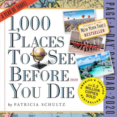 Patricia Schultz: 2020 1,000 Places to See Before You Die Colour Page-A-Day Calendar, Diverse