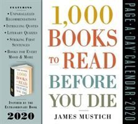 James Mustich: Mustich, J: 2020 1,000 Books to Read Before You Die Page-A-D, Kalender