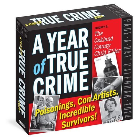 Workman Calendars: A Year of True Crime Page-A-Day Calendar 2024, Kalender