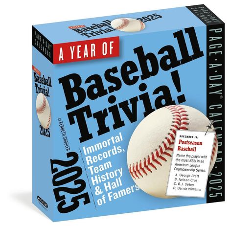 Kenneth Shouler: A Year of Baseball Trivia Page-A-Day(r) Calendar 2025, Kalender