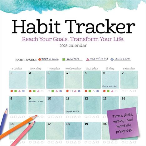 Workman Calendars: Habit Tracker Wall Calendar 2025, Kalender