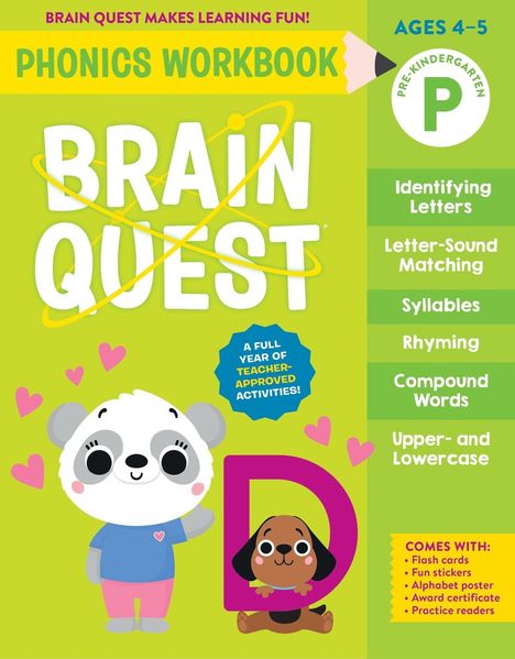 Brain Quest Phonics Workbook: Pre-Kindergarten, Buch