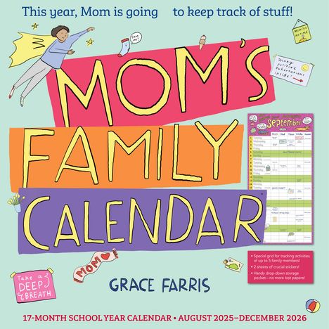 Grace Farris: Mom's Family Wall Calendar 2026, Kalender