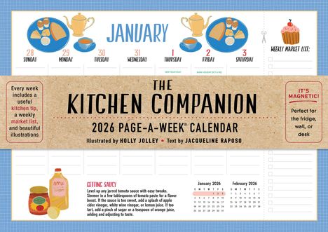 Holly Jolley: Kitchen Companion Page-A-Week Calendar 2026, Kalender