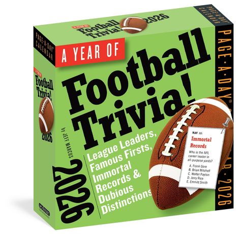 Jeff Marcus: Year of Football Trivia! Page-A-Day(r) Calendar 2026, Kalender