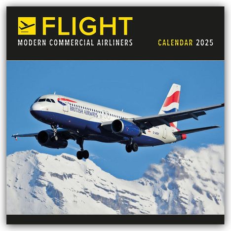 Carousel Calendar: Flight - Modern Commercial Airliners - Passagierflugzeuge 2025 - Wand-Kalender, Kalender