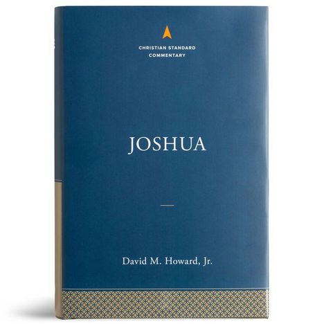 Blauer Buchumschlag: "Christian Standard Commentary", "JOSHUA", "David M. Howard, Jr." Goldenes Muster unten.