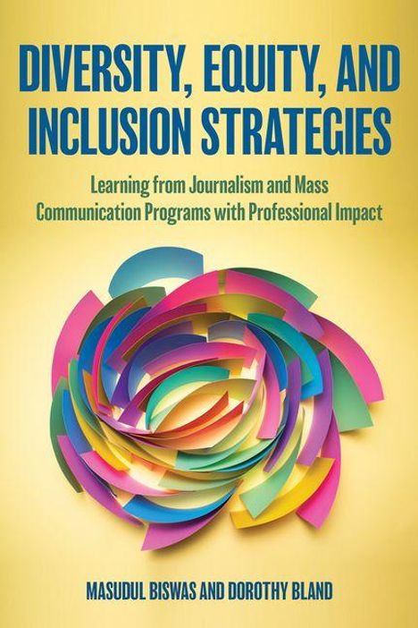 Buchtitel: "Diversity, Equity, and Inclusion Strategies". Bunte, verschlungene Papierstreifen im Hintergrund.