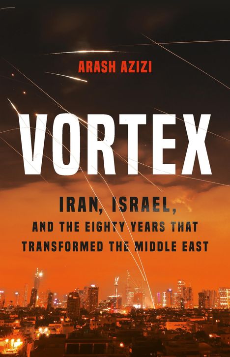 „COVER COMING SOON“ auf rotem Hintergrund, darunter „VORTEX“ und „ARASH AZIZI“ in schlichtem Schwarz auf Weiß.