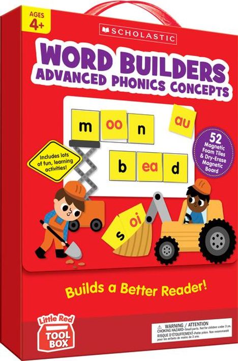 Scholastic: Little Red Tool Box: Word Builders: Advanced Phonics Concepts, Diverse