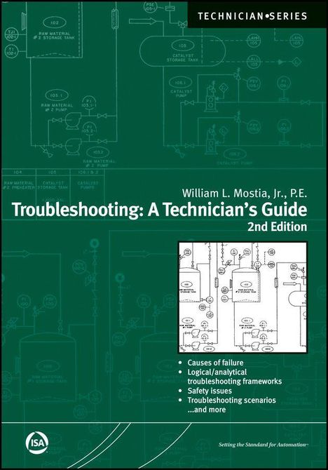 Troubleshooting: A Technician’s Guide, 2nd Edition. Leitfaden zu Fehlerursachen und Sicherheit. Grünes Cover mit Diagrammen.