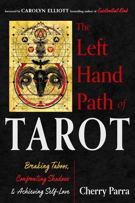 "The Left Hand Path of Tarot" von Cherry Parra, Illustration: Widderkopf vor geometrischem Hintergrund.
