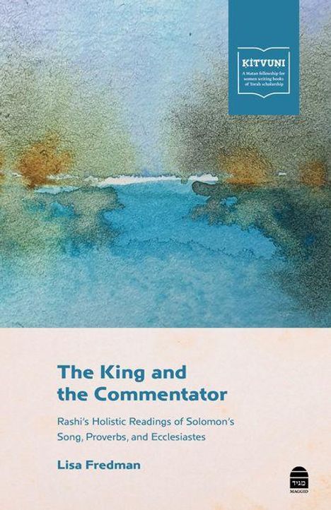 "The King and the Commentator" von Lisa Fredman. Aquarell mit Landschaftsmotiv in Blau- und Grüntönen.