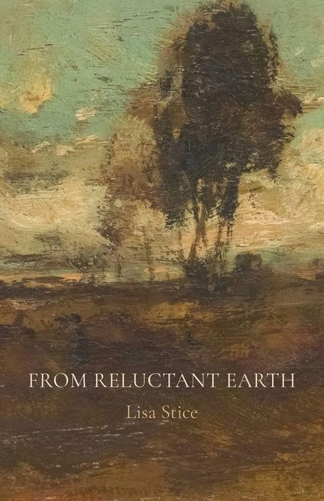 Text: "From Reluctant Earth" und "Lisa Stice". Eine nebulöse Landschaftsillustration in Erdtönen.