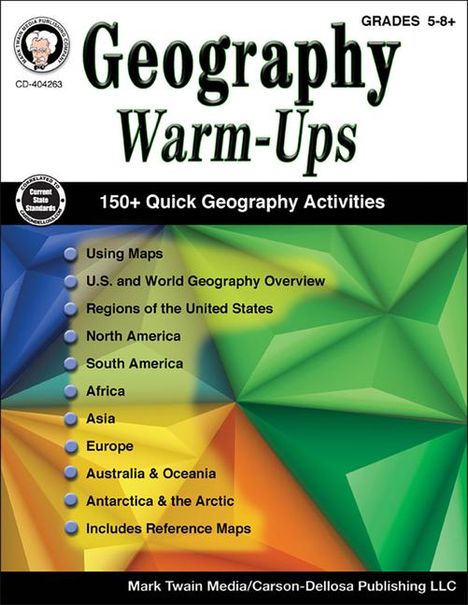 Cindy Barden: Geography Warm-Ups, Grades 5-8, Buch