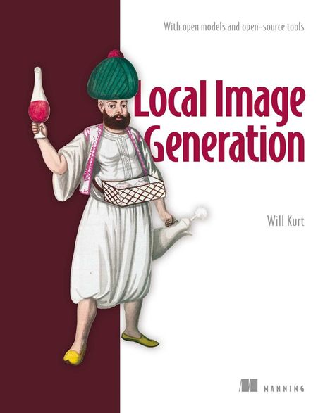 "Beyond Slop: Professional AI image creation" von Will Kurt. Unten Illustration eines Mannes mit grünem Turban.