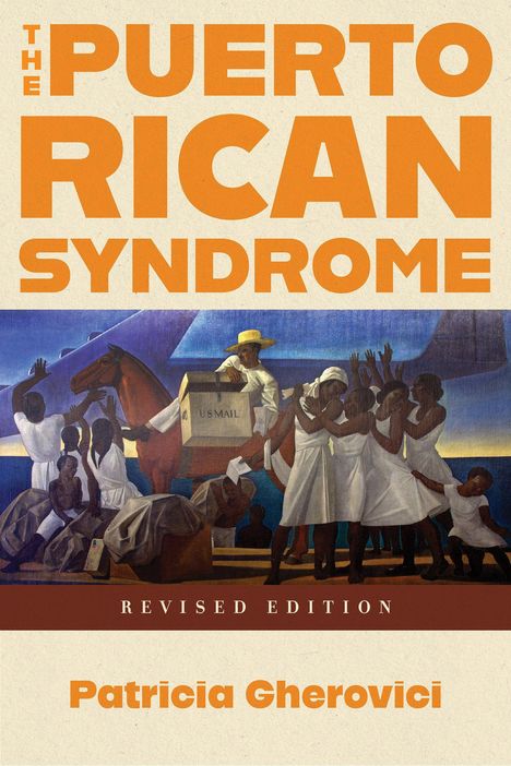 "The Puerto Rican Syndrome, Revised Edition, Patricia Gherovici." Illustration: Menschen umgeben ein Pferd und einen Reiter.