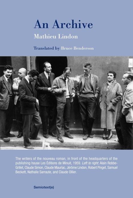 Mathieu Lindon: An Archive, Buch