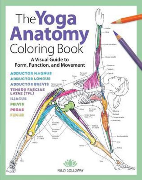 Kelly Solloway: Yoga Anatomy Coloring Book, Buch