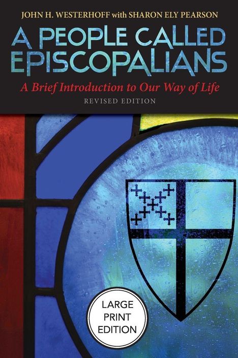Titel: "A People Called Episcopalians". Ein buntes Kirchenfenster ist mit einem Kreuz-Emblem abgebildet.